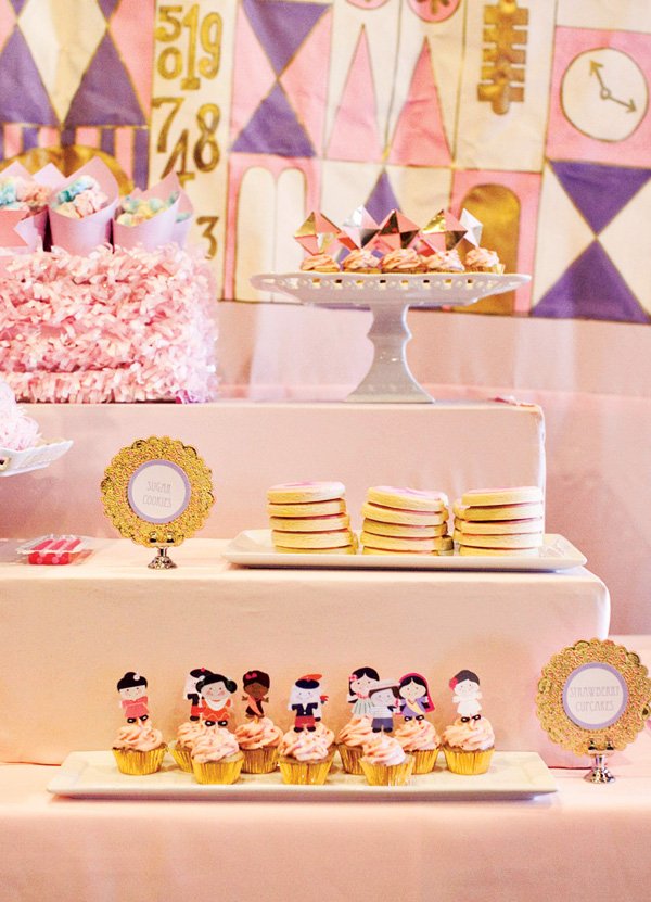 pink dessert table