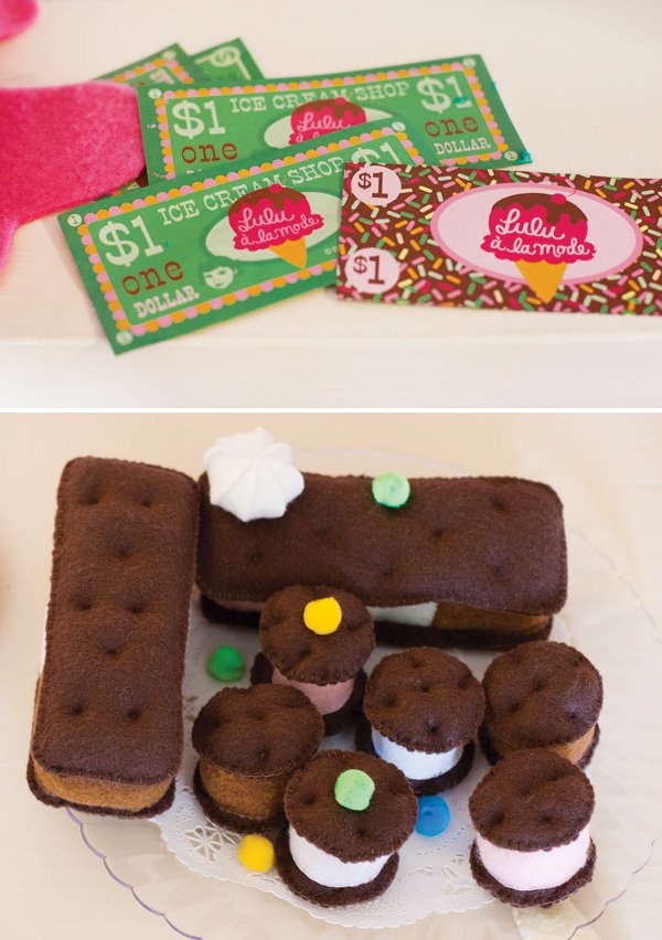 felt ice cream sandwiches
