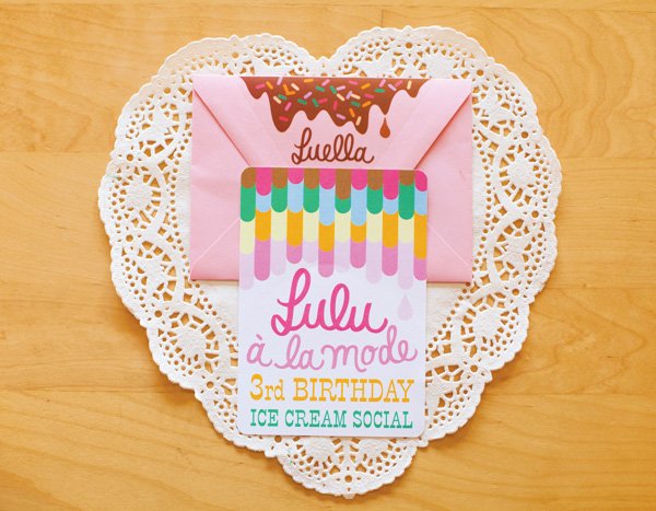 ice cream party invitation