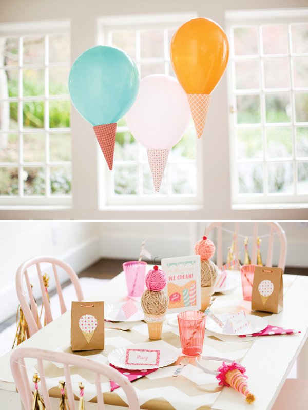 ice cream cone balloons