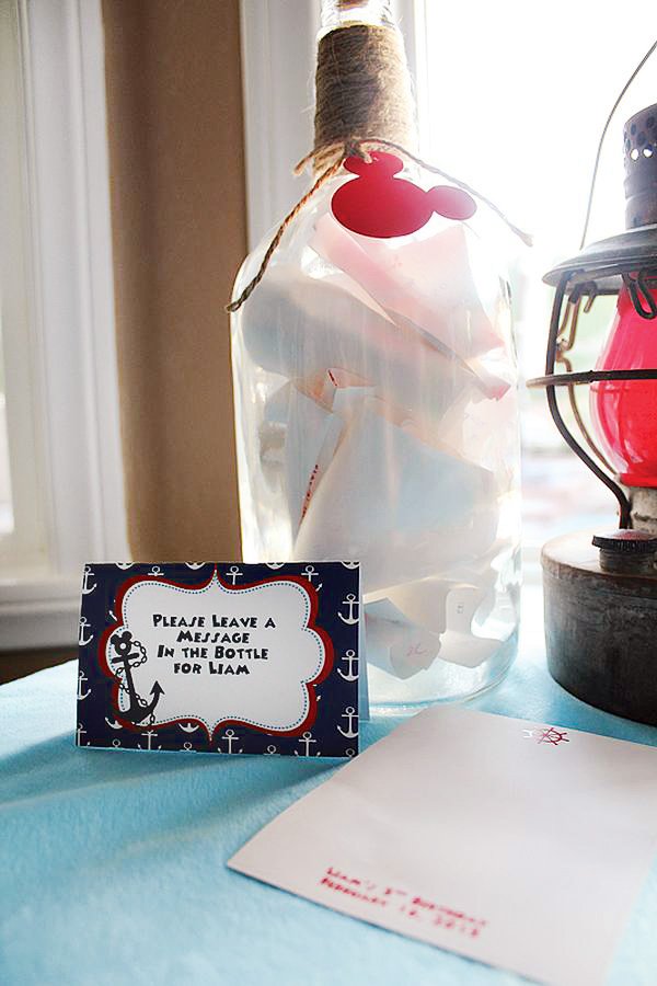 Message in a Bottle nautical party decor