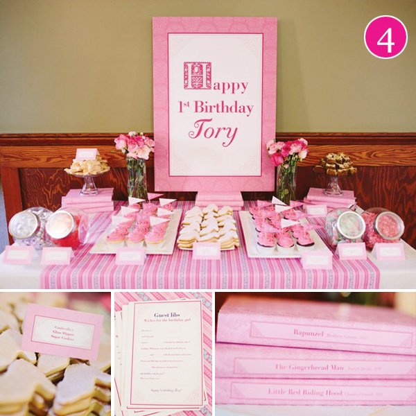 once upon a time pink dessert table