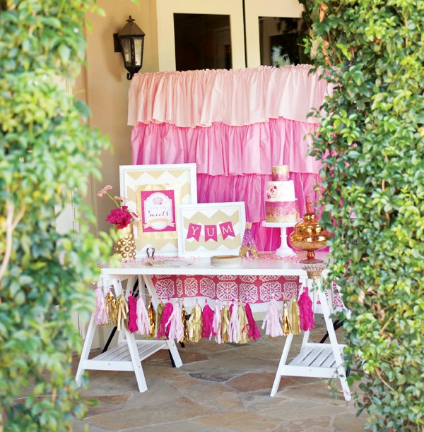 pink baby shower by hostess with the mostess