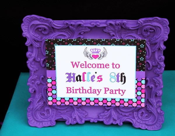 birthday party sign
