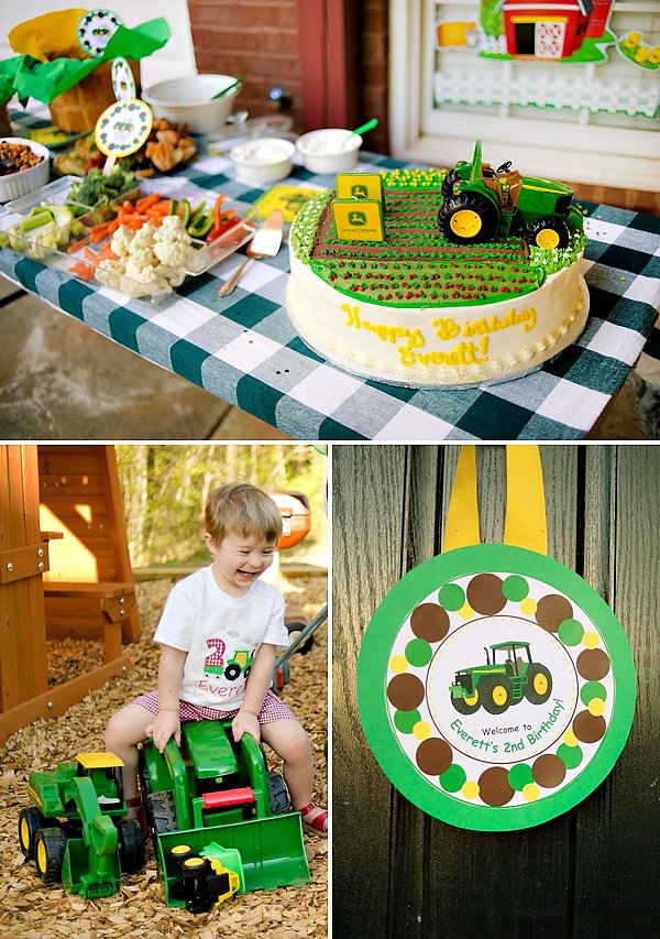 John Deere Inspired Tractor Birthday Party // Hostess with the Mostess®