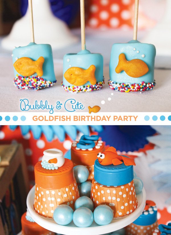 Bubbly & Cute Goldfish Birthday Party {5th Birthday} // Hostess with the Mostess®