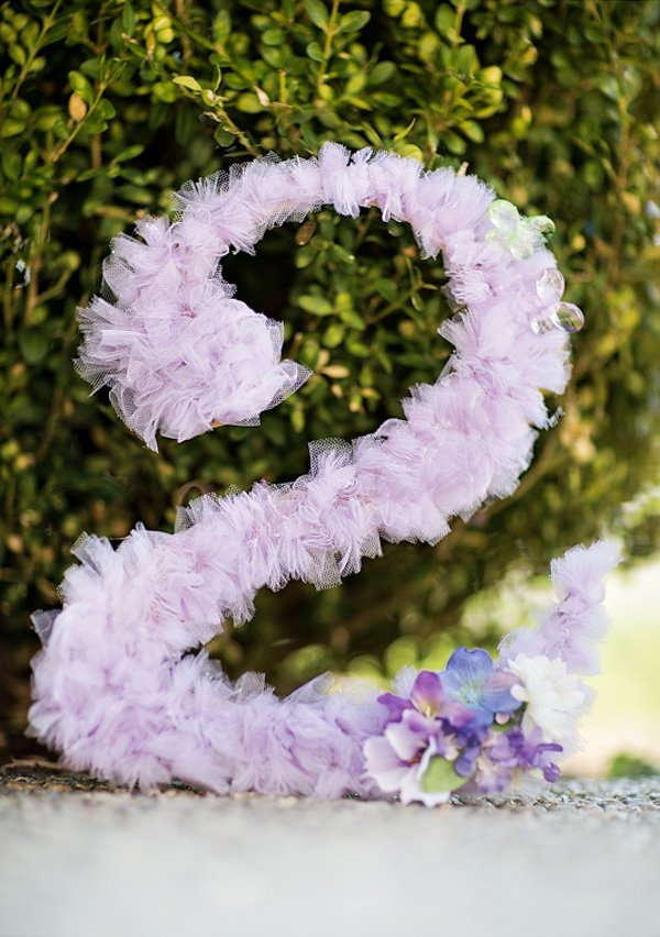diy tulle birthday number sign