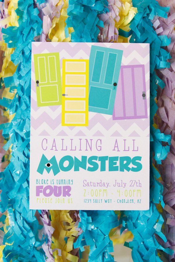 monsters university party invitation