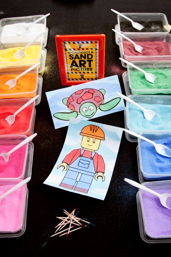 "Construct a Sand Art Picture" activity