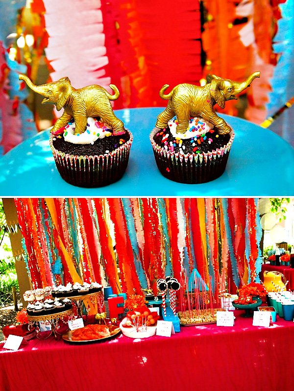 colorful dessert table