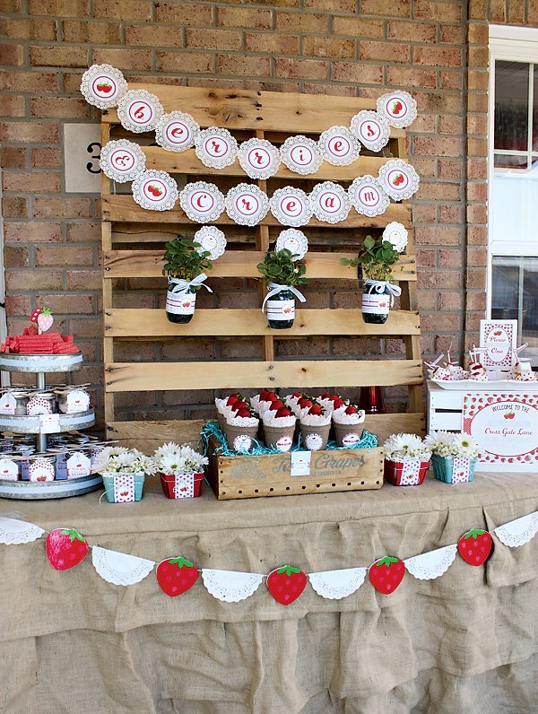 Berries and Cream Themed Ice Cream Party