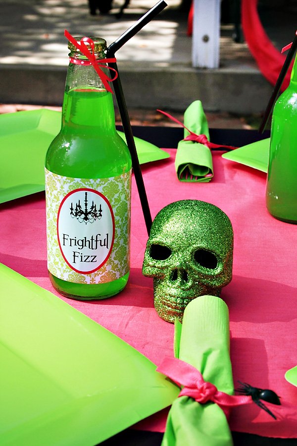 Frightful Fizz Green Halloween Drink