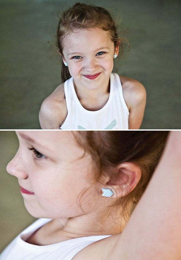 girl arrow earrings