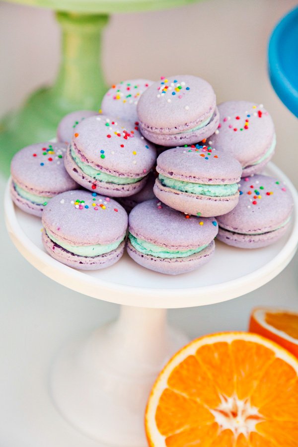 lavender macarons