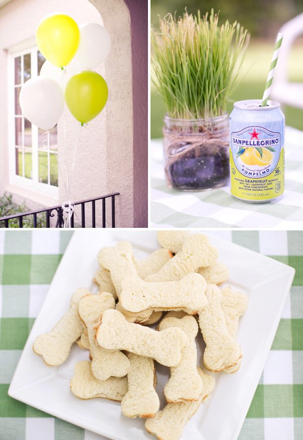 dog bone shaped peanut butter sandwiches 