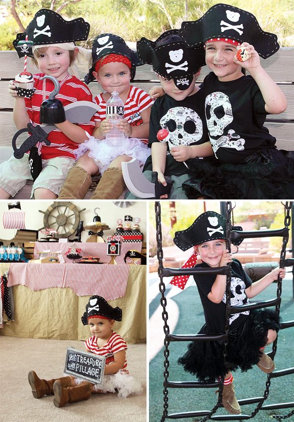 pirate birthday party kids costumes and activites
