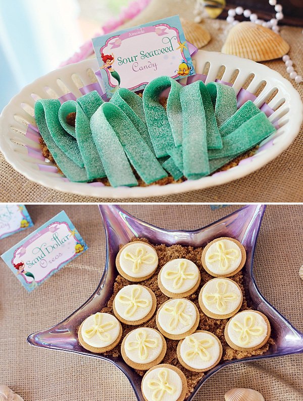 under the sea sand dollar cookies and sour seaweed candy desserts