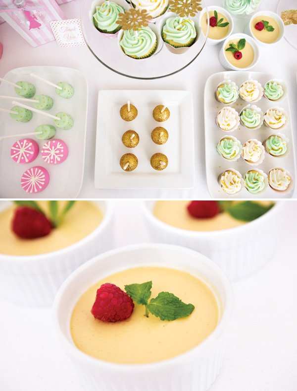 Christmas desserts like creme brûlée, cake pops and cupcakes