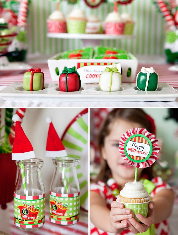 grinch inspired red and green christmas treats