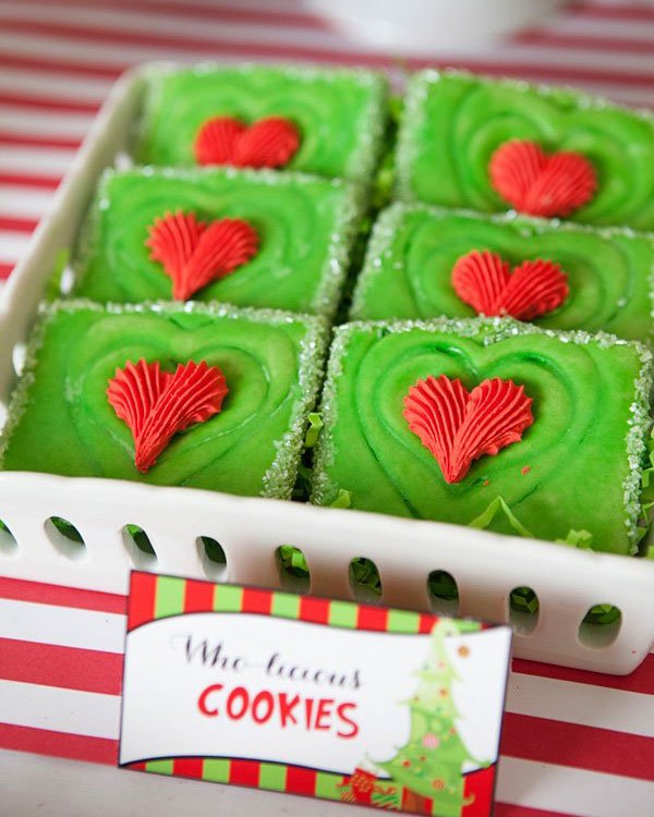 Grinch Inspired Holiday Cookies