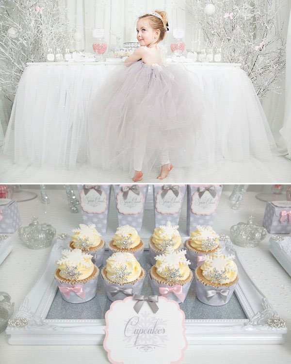 Snow Princess Dessert Table