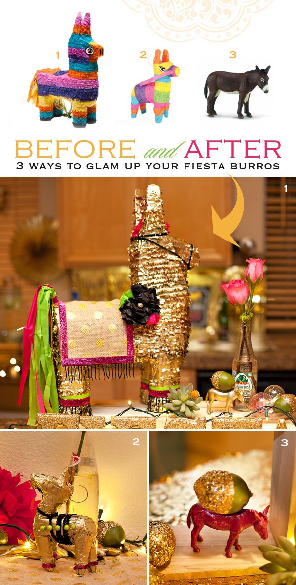 DIY Gold Pinata - Glam Fiesta Party Decor