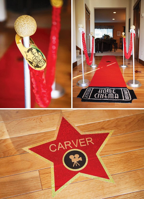 movie party red carpet entrance