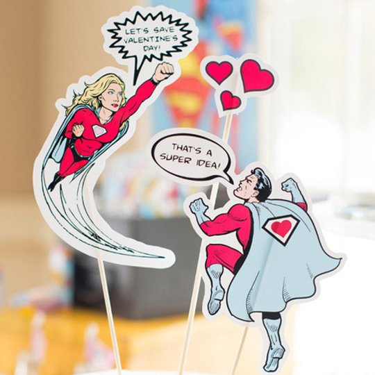 A Comic Book Superhero Valentine's Day Party // Hostess with the Mostess®