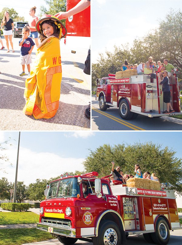 fire truck party ride along