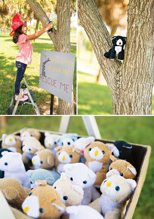 kitty rescue from a tree party game