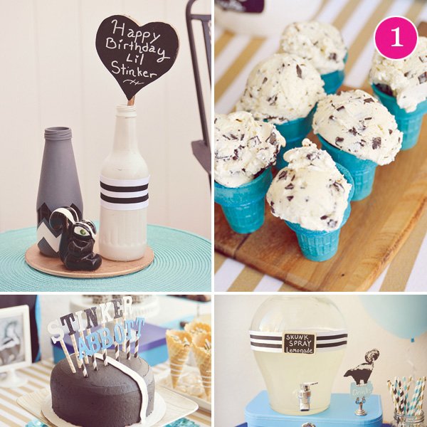 little stinker skunk birthday party