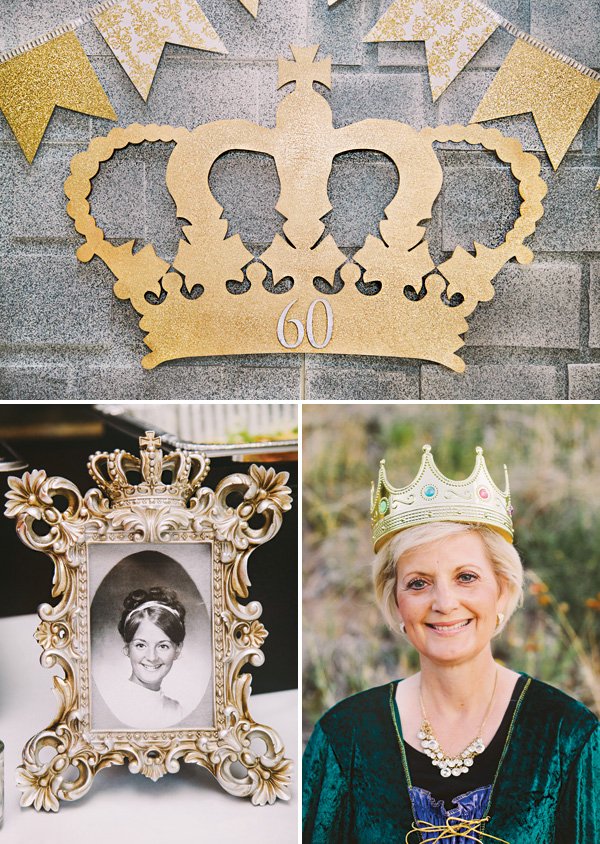 royal gold crown 60th birthday party