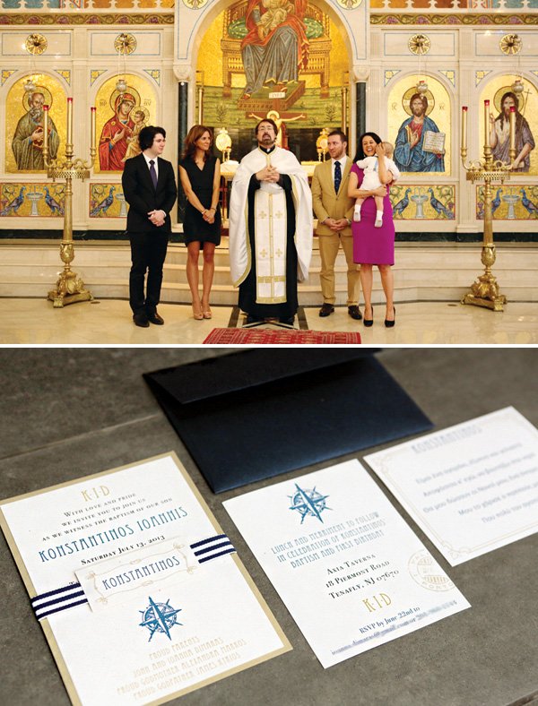 greek orthodox christening ceremony and invitation
