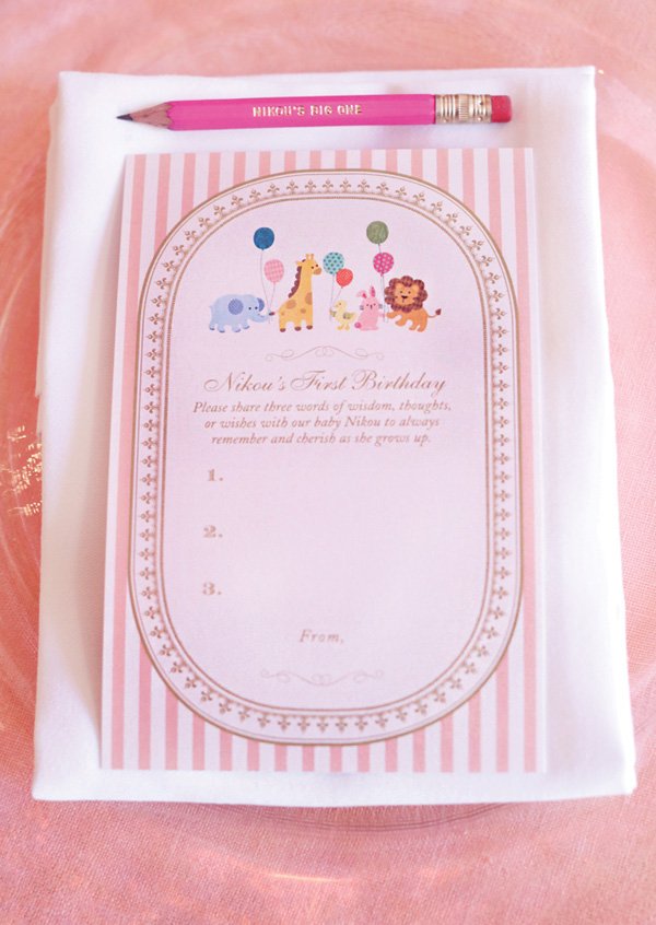 words of wisdom first birthday party activity