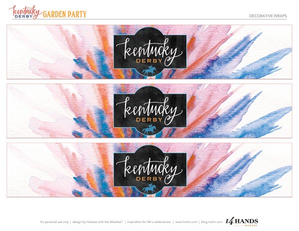 Free Printable Kentucky Derby Napkin Rings
