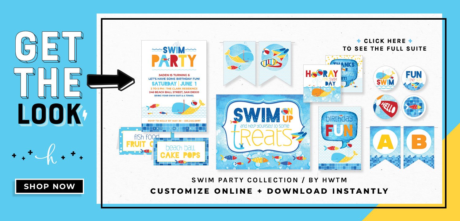 Swimming & Pool Party Printables