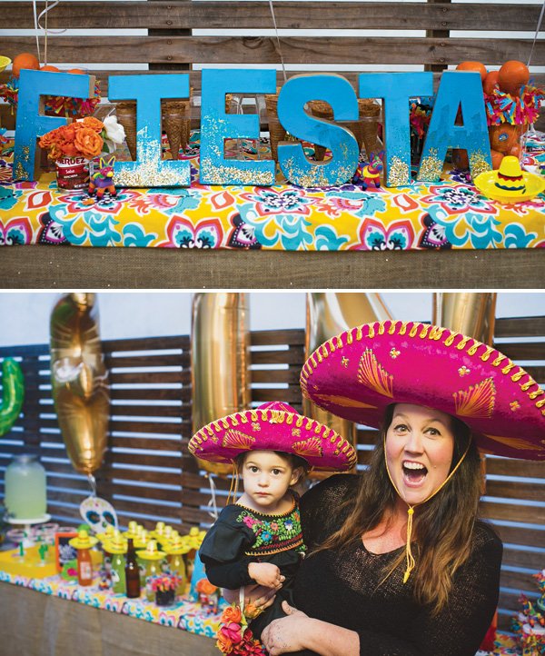 pink and gold sombreros
