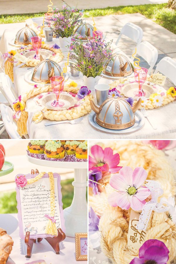rapunzel themed place settings