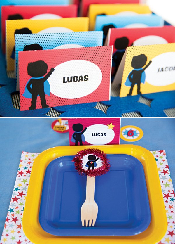 comic book style name cards