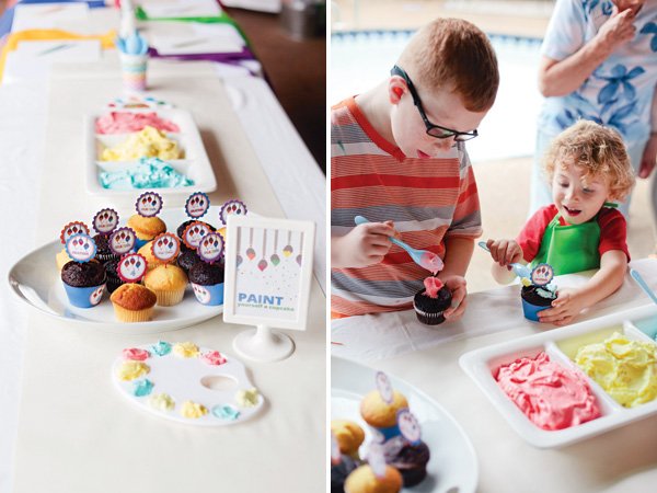 cupcake decorating birthday party