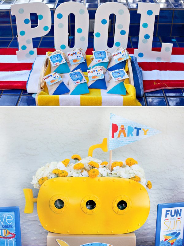 pool party centerpieces