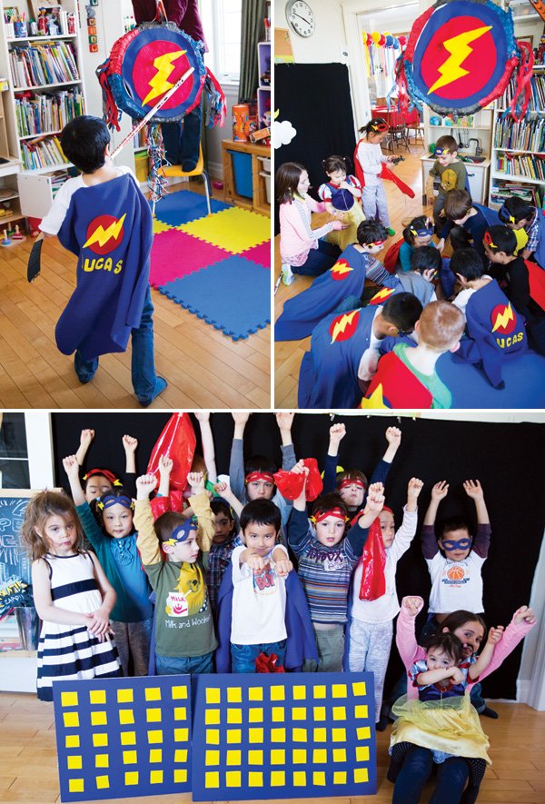 super hero piñata party party activity