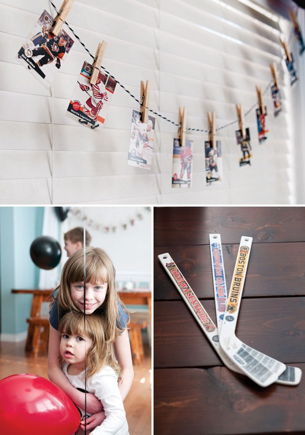 NHL card banner and hockey party decor