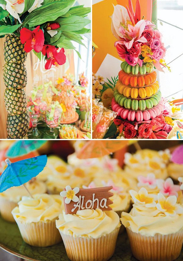 hawaiian dessert table pineapple tree & other ideas