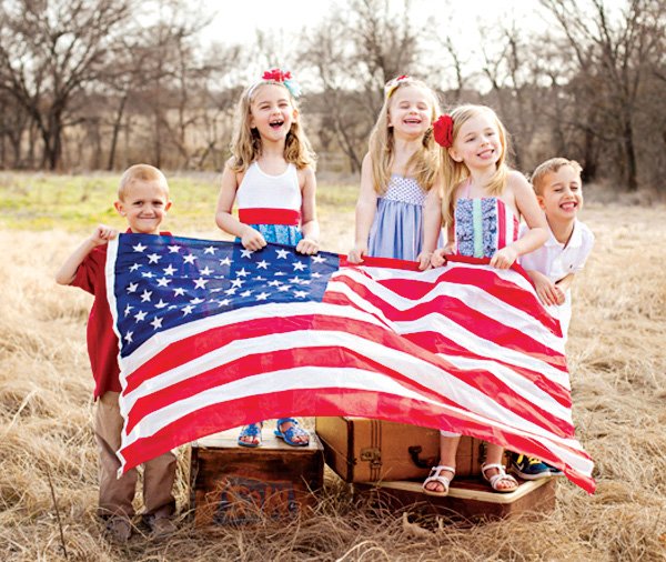 kids' patriotic 4of the july photo shoot