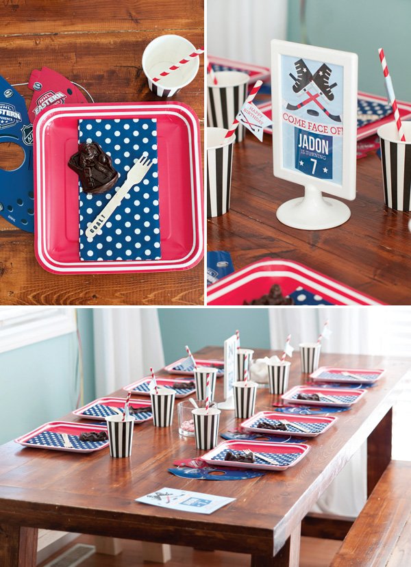 boy's sports birthday party tablescape