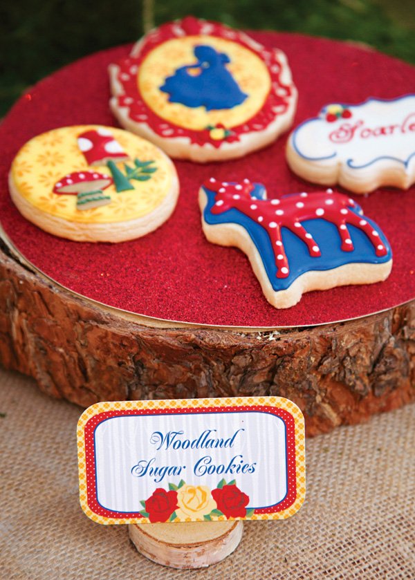 woodland animals and snow white cookies