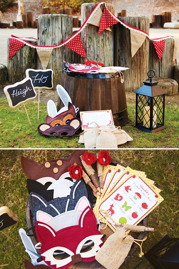 woodland creatures felt masks