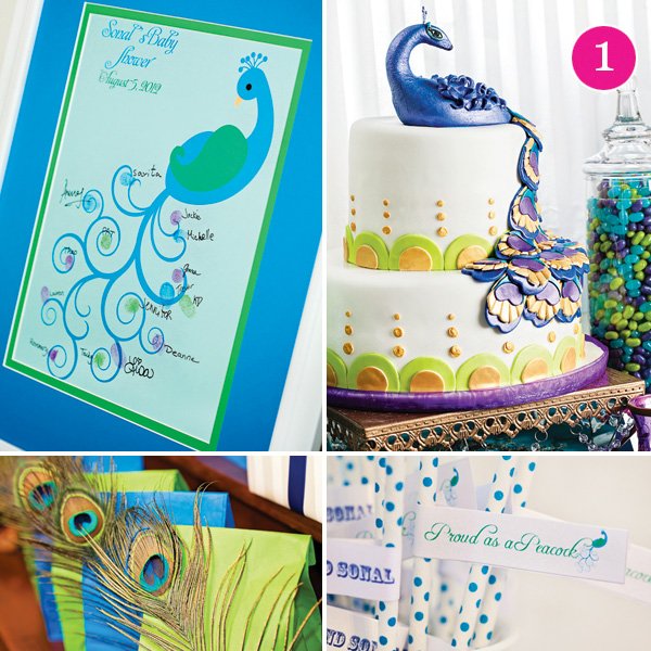 peacock baby shower