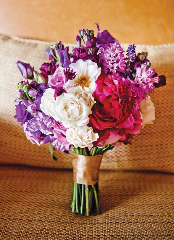 purple wedding bouquet